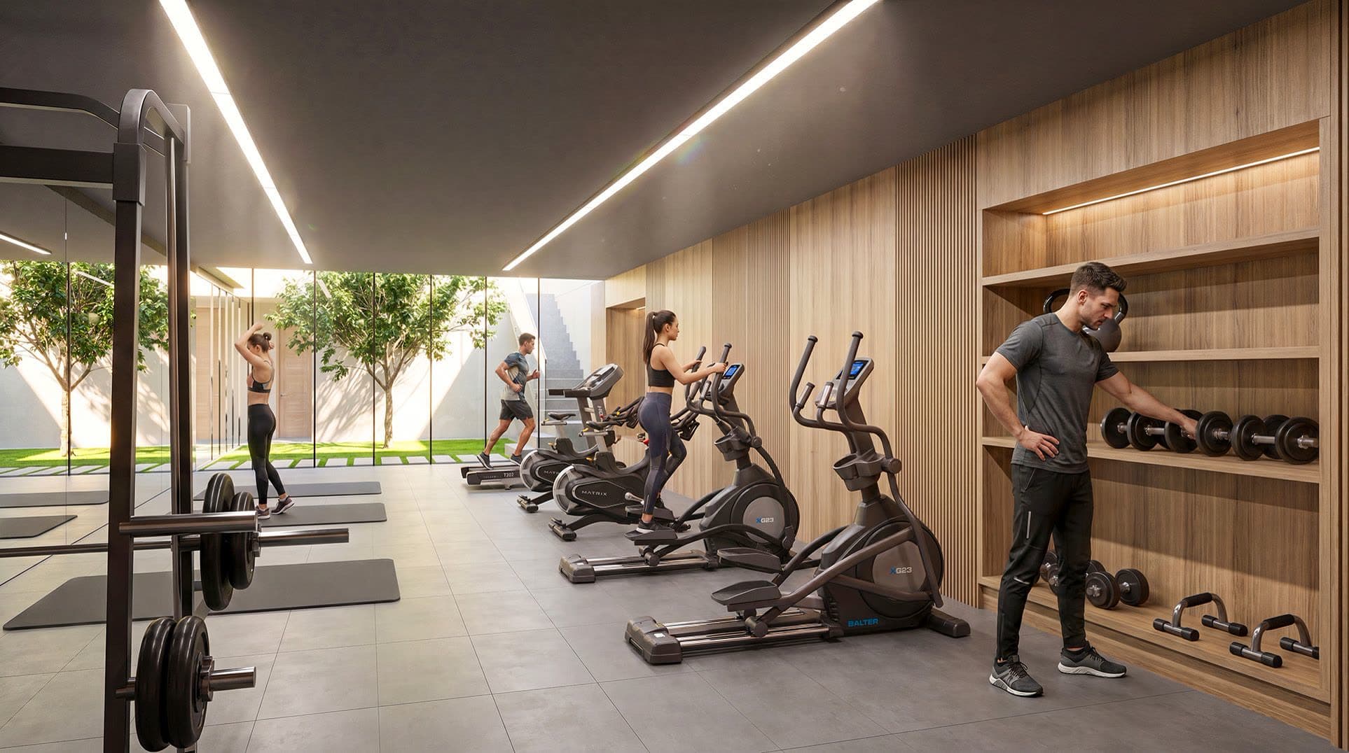 Gimnasio equipado — espacio común de Vista Golf 2