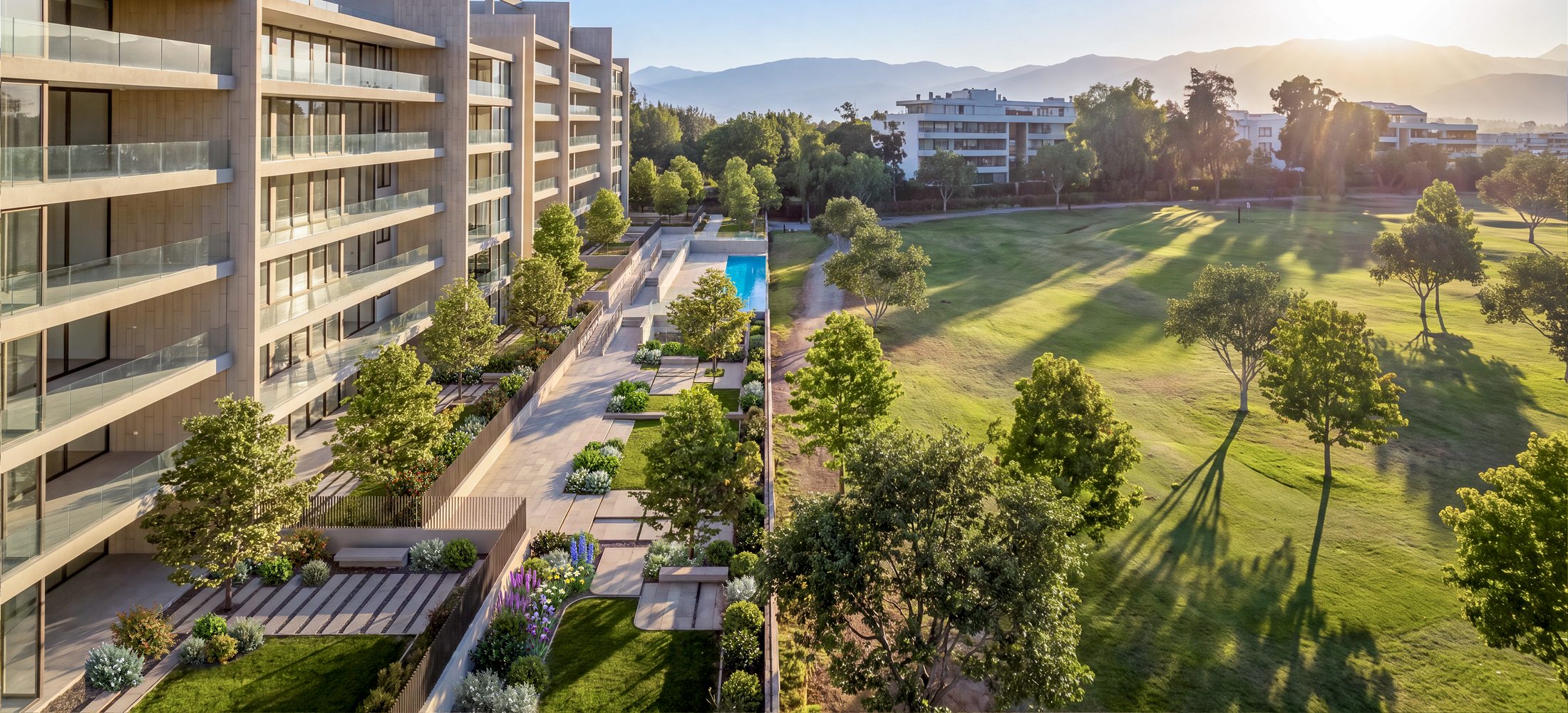 Jardines hacia el Club de Golf — espacio común de Vista Golf II
